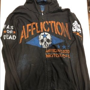 AFFLICTION Double sided hoodie